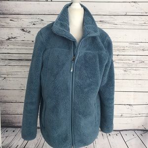 THE NORTH FACE Blue Warm Sherpa Fleece Full Zip Pockets Jacket - XL